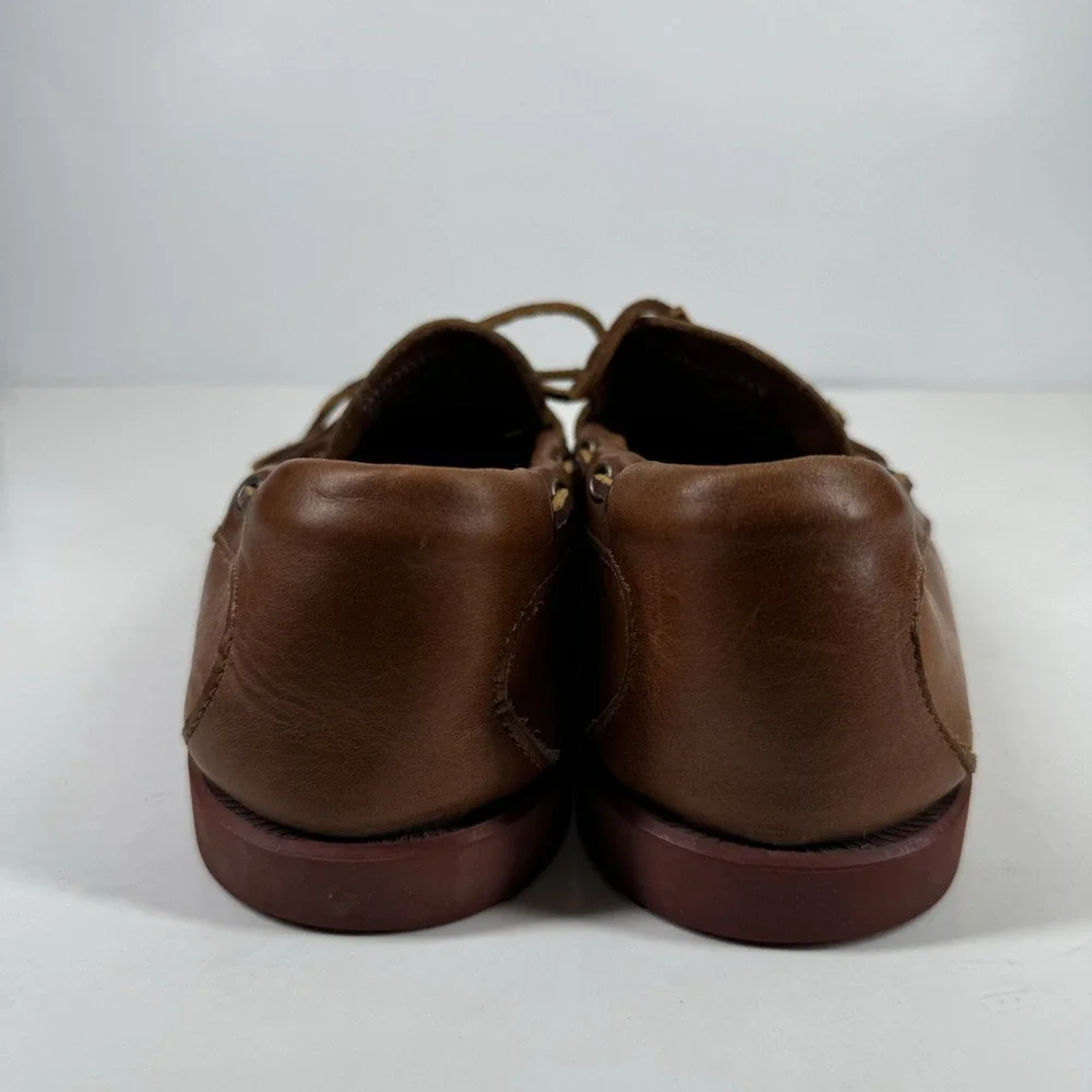 Quoddy Classic Canoe Shoe Men's US 12 Whiskey Leather Camp Moc Moccasins 144017